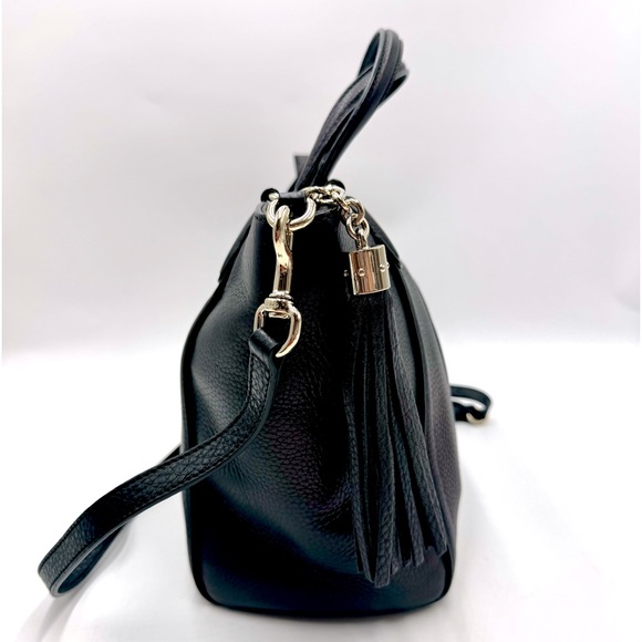 Auth Gucci Black / Brown Cherry Metallic Leather 2way SoHo Working Tote Satchel - Picture 3 of 16